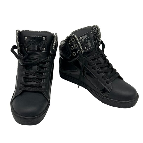 Pastry Other - Pastry Youth High-Top Dance Sneakers Size 5M Black Leather Lace Up Casual Gorp